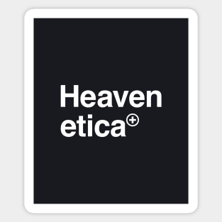 Heavenetica - The More Heavenly Member of the Helvetica Typographic Font Family Sticker